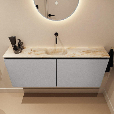 MONDIAZ TURE-DLUX 120cm toiletmeubel Plata. EDEN wastafel Frappe positie midden. Zonder kraangat.