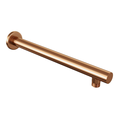 Brauer Copper Carving Regendoucheset inbouw - hoofddouche 30cm - 3 carving knoppen - rechte wandarm - handdouche staaf 1 stand - PVD - geborsteld koper