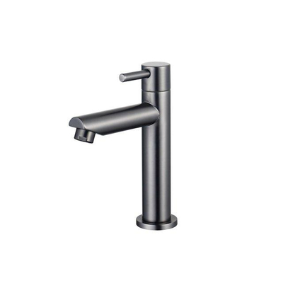 QeramiQ Fuente fonteinset - 38x24cm - 1 kraangat - keramiek - fonteinkraan gunmetal - glans wit
