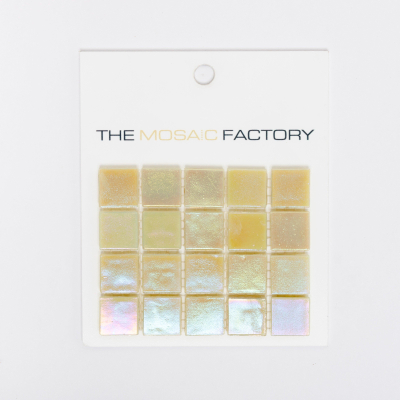 ÉCHANTILLON The Mosaic Factory Amsterdam carreau mosaïque 2x2x0.4cm pour mur et sol pour intérieur et extérieur carré Verre Crème clair