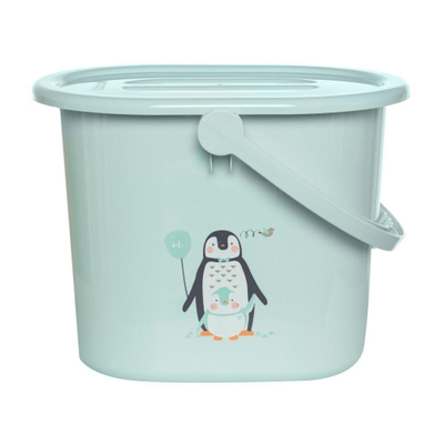 Bebe Jou Lou Lou Poubelle A Couches 36 5x32cm Pingouin Vert Menthe Sawiday Fr