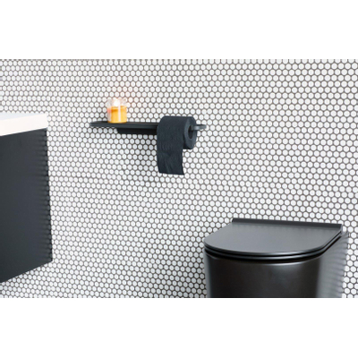 Porte-rouleau de papier toilette Brabantia MindSet - 44x11x5cm - étagère - sans couvercle - gris minéral infini