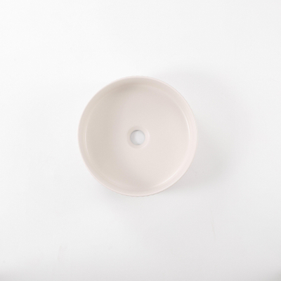 QeramiQ Arto Vasque - 35x35x11.5cm - nervuree - ronde - ceramique - lin