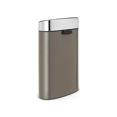 Brabantia Touch Bin Afvalemmer - 40 liter - kunststof binnenemmer - platinum - matt Steel