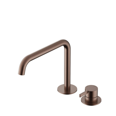 Hotbath Ace Mitigeur de lavabo - posé - bec orientable - 2 trous - PVD - Cuivre brossé