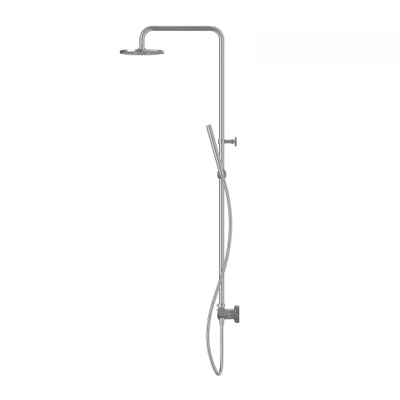 Xenz Duero set de douche pluie - 20cm - rond - apparent - thermostatique - avec barre de douche - chromé
