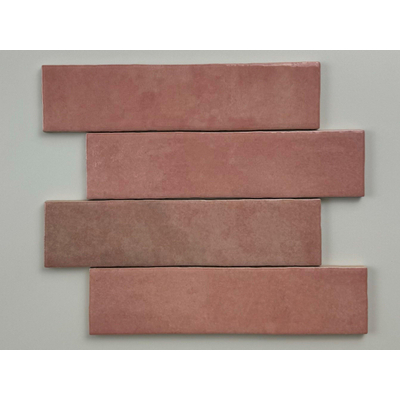 ÉCHANTILLON Terravito Mellina Carreau mural en céramique - 6x24,6cm - 8mm - Rose