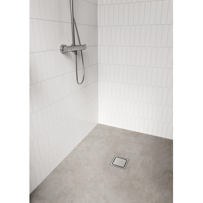 Hansgrohe RainDrain Spot Doucheput - 15x15cm - brushed stainless steel
