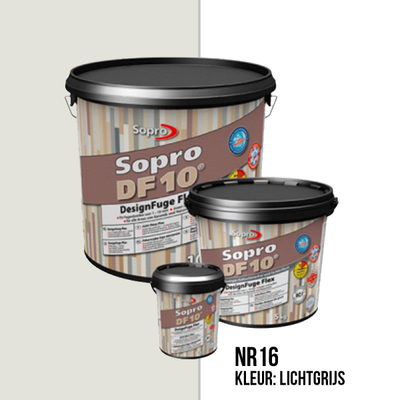 Sopro Vloer- en wandtegel Voegmortel Sopro DF 10 Flexibel licht grijs nr. 16 5kg Licht grijs