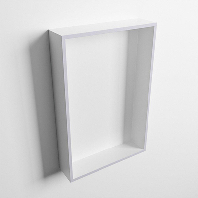 Mondiaz Easy nis 29.5x44.5x8cm voor Inbouw/opbouw 1 open vak Solid surface Talc/Cale