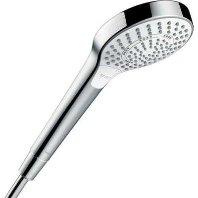 Hansgrohe Croma select s Handdouche Multi - ecosmart 1/2 x - diameter 11cm - met soft rain intense rain en massagestraal wit/chroom - wit chroom