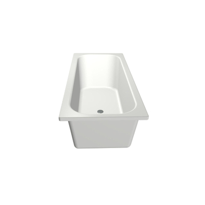 Xenz Aruba Ligbad - 170x75x48 - afvoer Midden - zonder overloop - acryl - wit