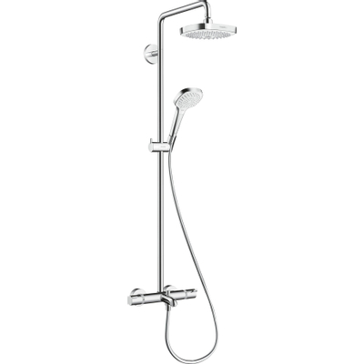 Hansgrohe Showerpipe Croma Select E 180 2jet bain/douche blanc/chromé