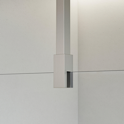 FortiFura Galeria Barre de renfort plafond 125cm pour douche à l'italienne - inox brossé