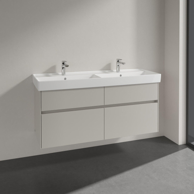 Villeroy & Boch Collaro wastafelonderkast 125.4x54.6cm 4 lades Soft grey