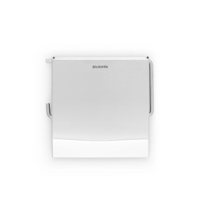 Brabantia Classic Porte-rouleau de papier toilette - avec couvercle - classic brilliant steel