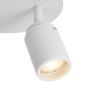 QAZQA Ducha - 2 lamp - inclusief dimbare led lampen - IP65 - Rond - Wit