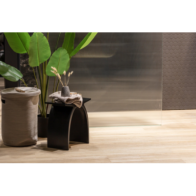 Zeza Solid Douchekruk - 42.5x23x42cm - solid surface - mat zwart