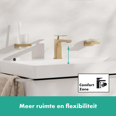 Hansgrohe Tecturis E Wastafelmengkraan - trekwaste - 14.4cm uitloop - geborsteld brons