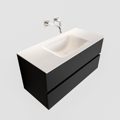 Mondiaz VICA Meuble Urban avec 2 tiroirs 100x50x45cm vasque lavabo Cloud centre sans trou de robinet