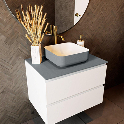 Mondiaz TOP 51 Topblad - 70x51x0.9cm - geschikt voor afdekplaat - Solid surface - Plata