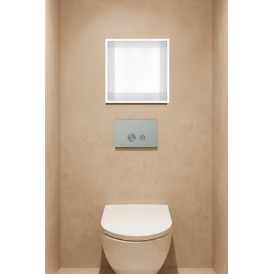 Hotbath &MORE Boîte d''encastrement ou niche murale encastrée - 30x30x10 - Blanc mat