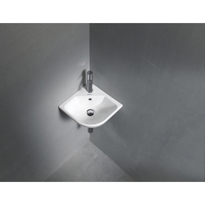 Duravit Me by starck lave-mains d’angle 43x38cm 1 trou de robinet avec trop-plein blanc