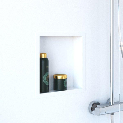 Fortifura Galeria luxe inbouwnis - 30x30x10cm - met flens - mat wit