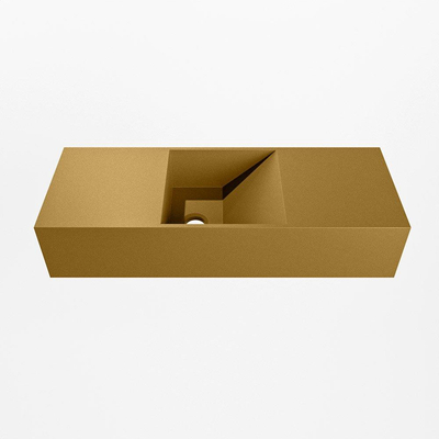Mondiaz TYNE Fontein - 60x23x12cm - wasbak midden - zonder kraangaten - solid surface - Oro