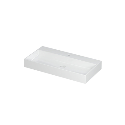 INK United lavabo - 90x45x11cm - 1 cuve - 1 trou de robinet - porcelaine blanc brillant