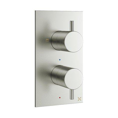 Crosswater MPRO Inbouwdoucheset - 30cm hoofddouche - wandarm - glijstangset - ronde handdouche - geborsteld RVS