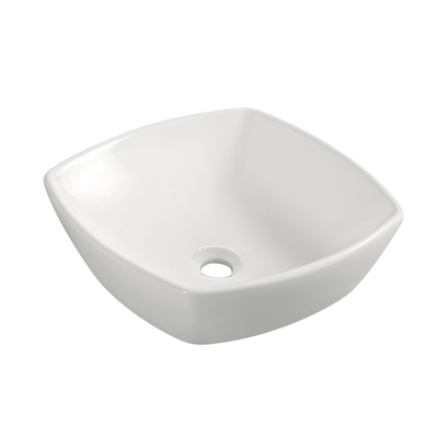 Wiesbaden Plaza Vasque à poser carrée 42 x 42 x 13,5 cm céramique brillant blanc