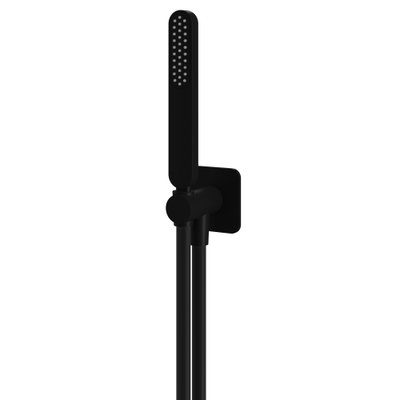Hotbath Gal Handdouche met wandsteun en uitlaat en doucheslang 150 cm Mat zwart
