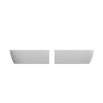 Saniclass Cheb Baignoire semi-îlot d'angle - gauche - 170x80cm - avec pieds - siphon - acrylique - Blanc mat