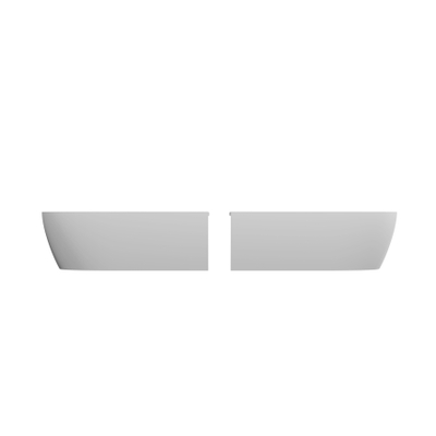 Zeza Cheb Baignoire d'angle semi autoportante - gauche - 170x80cm - incl pieds - siphon - acrylique - blanc mat