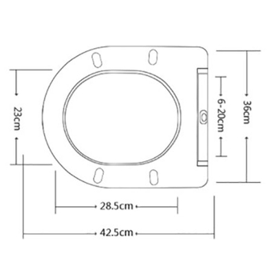 Wiesbaden Nibiru Lunette cuvette amortisseur avec couvercle Blanc