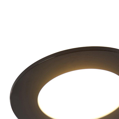 QAZQA Blanca Spot encastrable - 9x9cm - LED incluse - 3 niveaux de variation - IP44 - noir mat