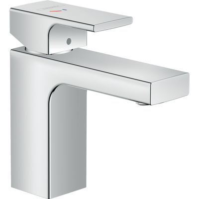 Hansgrohe Vernis Shape Eengreeps wastafelmengkraan - 100 - coolstart - met PopUp - trekwaste - hoogglans chroom