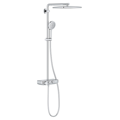 GROHE Vitalio Joy+ doucheset - 35x23cm - rechthoek - thermostatisch - SmartControl - chroom