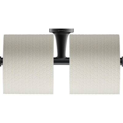 Duravit Starck T Porte-rouleau de papier toilette - double - sans clapet - noir mat