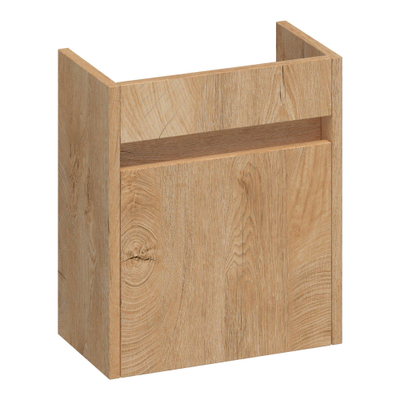 BRAUER Adore meuble sous-lavabo pour lave-mains - 40x45x22cm - 1 porte sans poignée ouvrant à gauche Forest Tan
