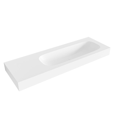 Mondiaz STOR MEDIUM Talc vrijhangende wastafel 140cm rechts rand 12cm