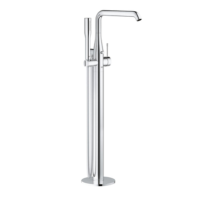 GROHE Essence New Partie apparente robinet de baignoire autoportant - inverseur - bec pivotant 27,7 cm - douchette à main - flexible de douche - chrome