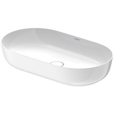 Duravit Luv vasque à poser 70x40cm ovale sans trou de robinetterie sans trop-plein blanc/blanc