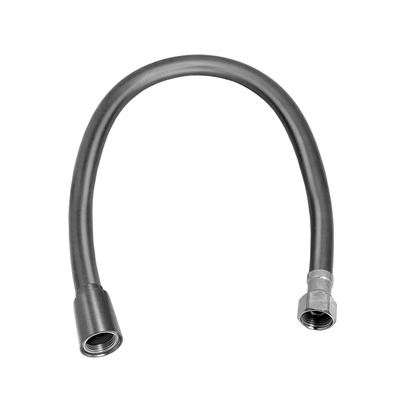 Clou Tuyau de raccordement 40cm pvc2x filetage intérieur 3/8"gunm. brossé PVD
