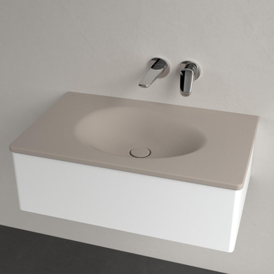 Villeroy & Boch Antao meubelwastafel - 80x50cm - zonder kraangat - zonder overloop CeramicPlus - mat almond (beige)