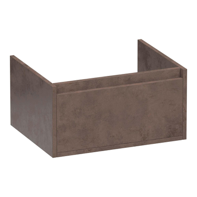 BRAUER Hope meuble sous lavabo - 59x30x45.5cm - 1 tiroir softclose sans poignée - 1 découpe pour le siphon - Érosion