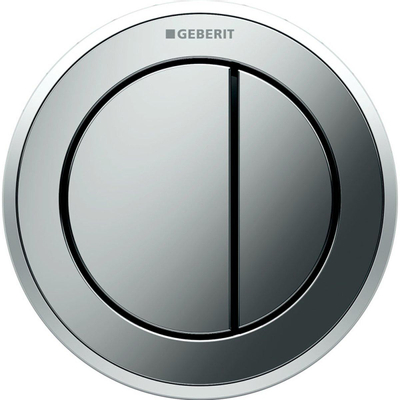 Geberit Type10 bedieningplaat met frontbediening voor toilet 9.4x9.4cm glans chroom