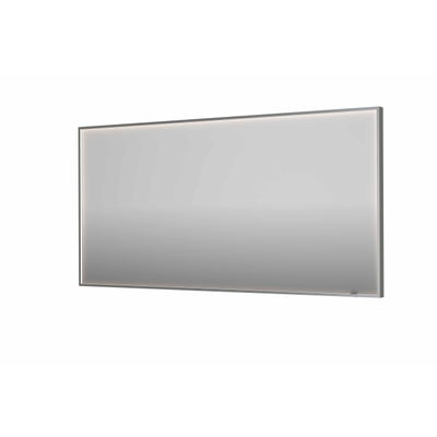 INK SP19 miroir - 160x4x80cm rectangulaire dans cadre en acier incluant LED dir - chauffage - changement de couleur - dimmable et interrupteur - inox brossé