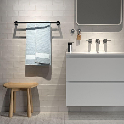 Tiger Noon porte-serviettes - 60cm - double - chrome